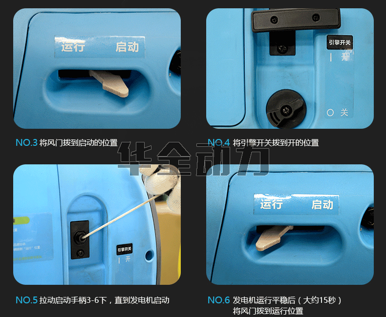 华全产品_1kw蓝色数码汽油发电机